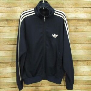 Adidas Navy/White Front Zip Jacket XL
